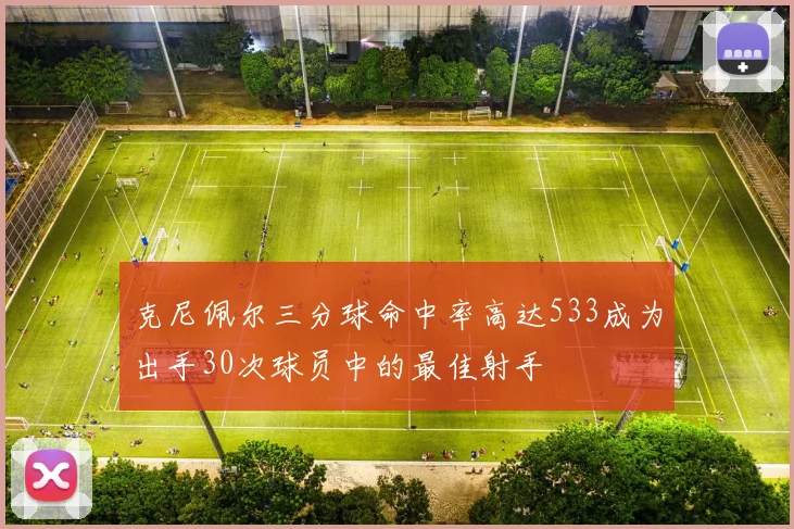 克尼佩尔三分球命中率高达533成为出手30次球员中的最佳射手